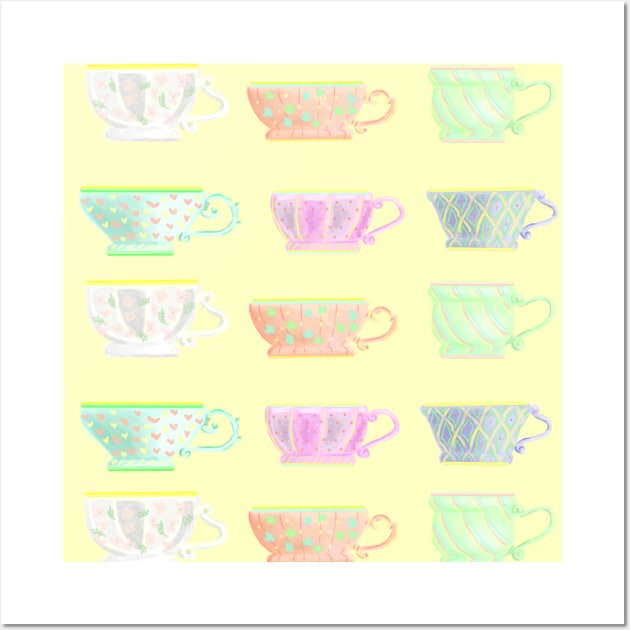 Teacups Wall Art by LadybugDraws